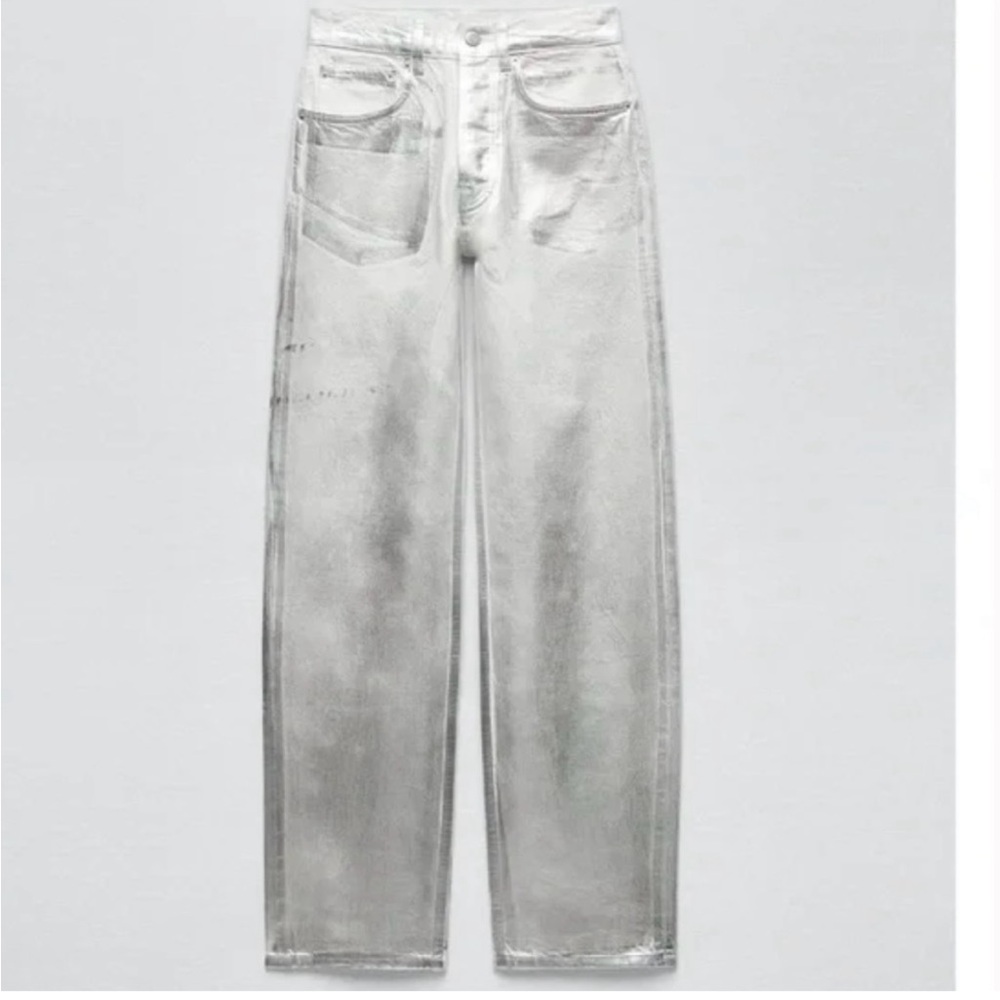 ZARA THE BOY BOY PANTS SILVER Size 4 NWT